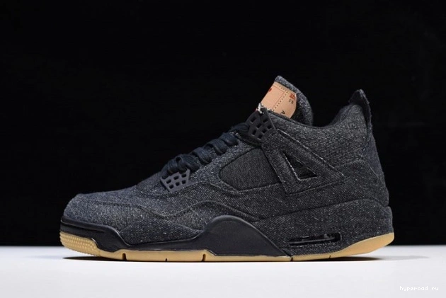 'black' Jordan 4 Air Levi's x AO2571-001 0723